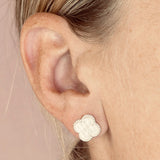 Mother of Pearl Clover Earrings