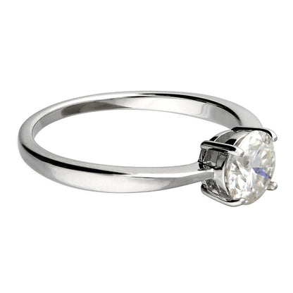 1ct Moissanite Solitaire Ring