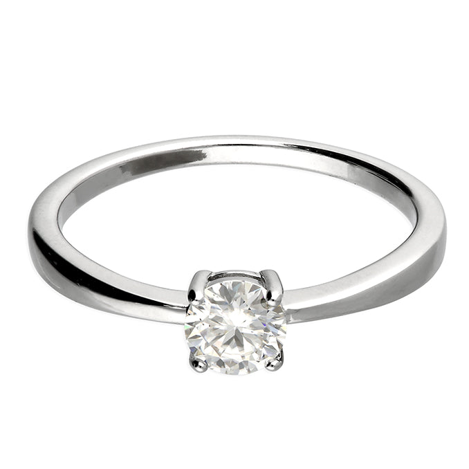 0.5ct Moissanite Solitaire Ring