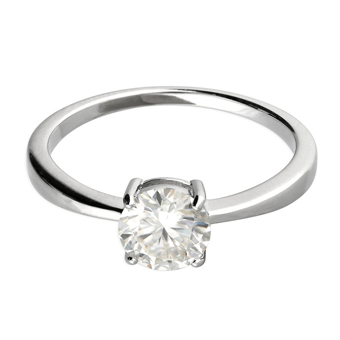 1ct Moissanite Solitaire Ring