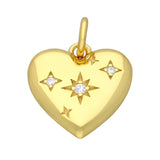 Cosmic Heart Necklace in Gold