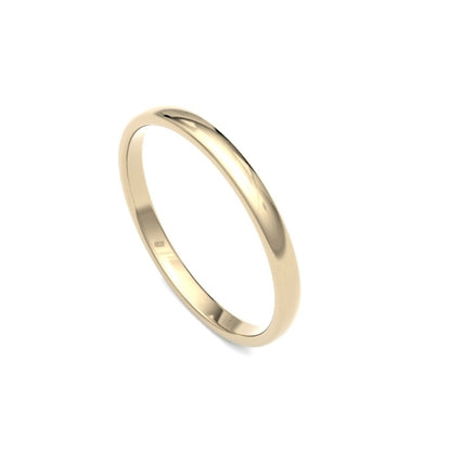 2mm Gold Premium Court Wedding Band