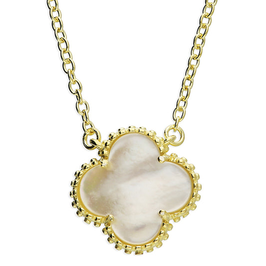 Mother of Pearl Necklace in Gold