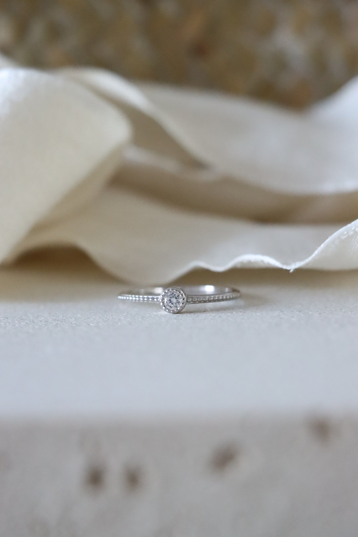 Vintage Sparkle Solitaire Ring