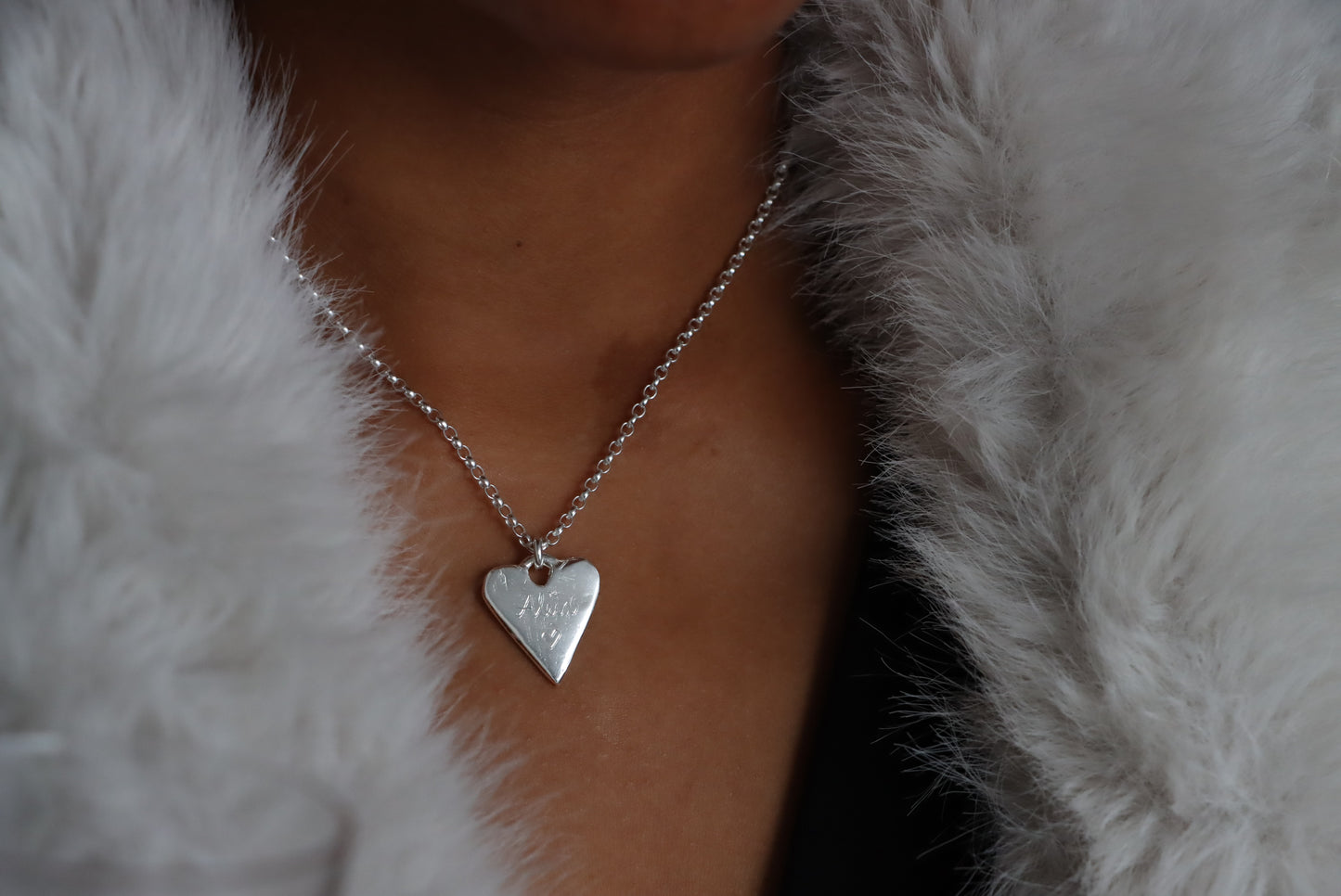 Signature Engraved Maxi Heart Necklace