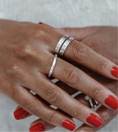 Signature Hammered Stacking Ring