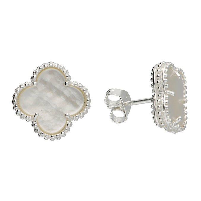 Mother of Pearl Clover Earrings