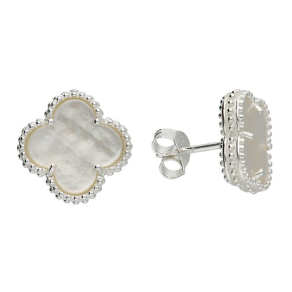 Mother of Pearl Clover Earrings