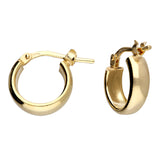 Medium Bold Curve Hoops in Gold