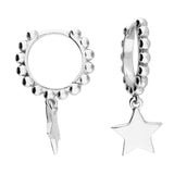 Beaded Star Hoops