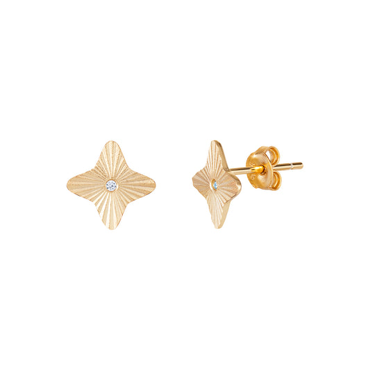 Radiant Star Earrings in Gold