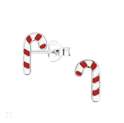 Candy Cane Ear Studs