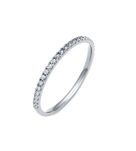 Mini Claw Diamond White Gold Wedding Band