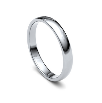 3mm Platinum Premium Court Wedding Band