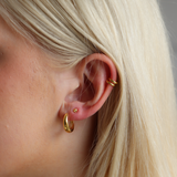 Tiny Moon & Star Studs in Gold