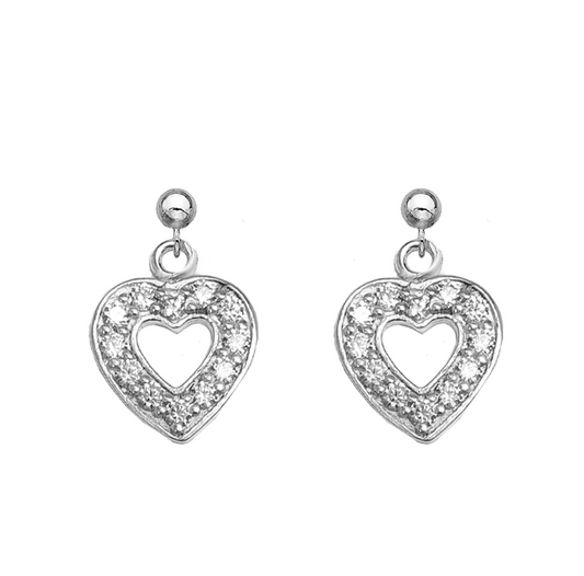 Open Heart Sparkle Earrings