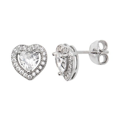 Aurora Heart Stud Earrings